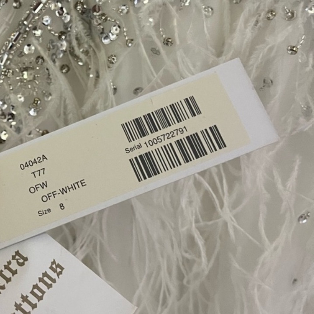 NWT Jovani SZ 8 Feather Dress 04042 - Picture 6 of 6